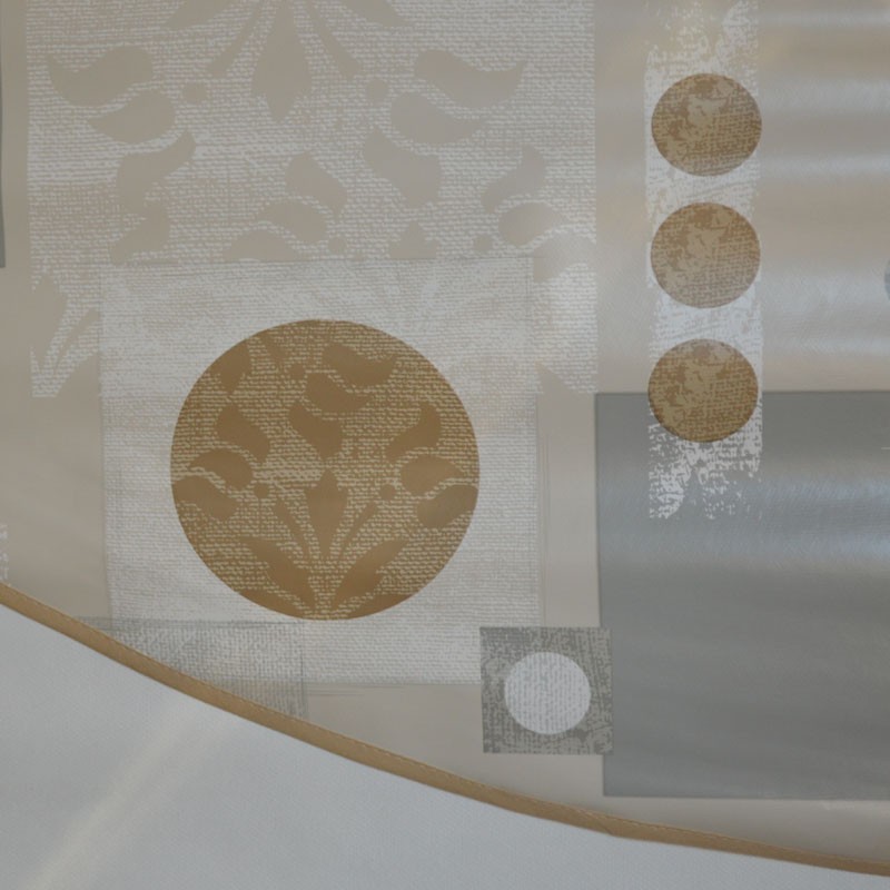Toile cirée ronde  grande largeur Ø 180