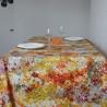 Nappe en toile enduite avec un motif original et coloré