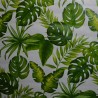 Toile cirée standard en 180 cm de large avec des feuilles vertes pour un esprit "Jungle"