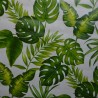 Toile cirée standard en 180 cm de large avec des feuilles vertes pour un esprit "Jungle"