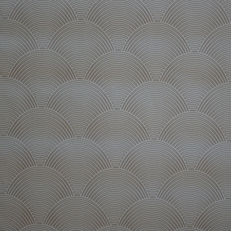 Toile cirée standard en 140 cm de large, des éventails écru pour un aspect moderne sur votre table