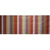 Toile cirée standard en 160, Brice, un bayadère aux rayures rouges, taupe et blanches