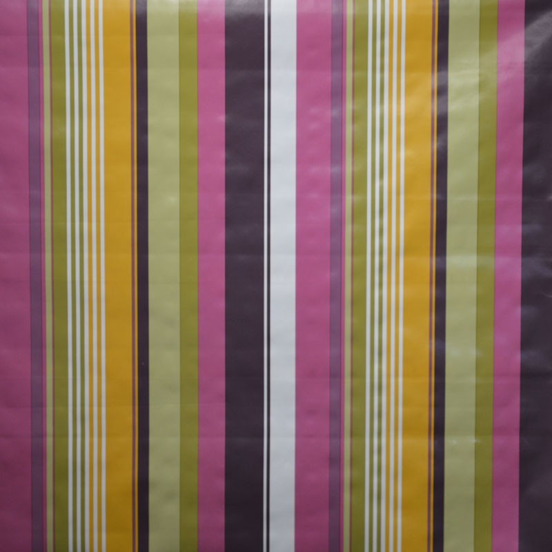 Toile cirée standard en 140, Brice, un bayadère aux rayures multicolores