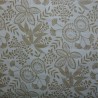 Toile cirée standard avec des fleurs et des feuilles graphiques taupe