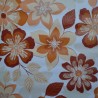 Toile cirée standard avec des fleurs graphiques marsala