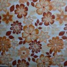 Toile cirée standard avec des fleurs graphiques marsala