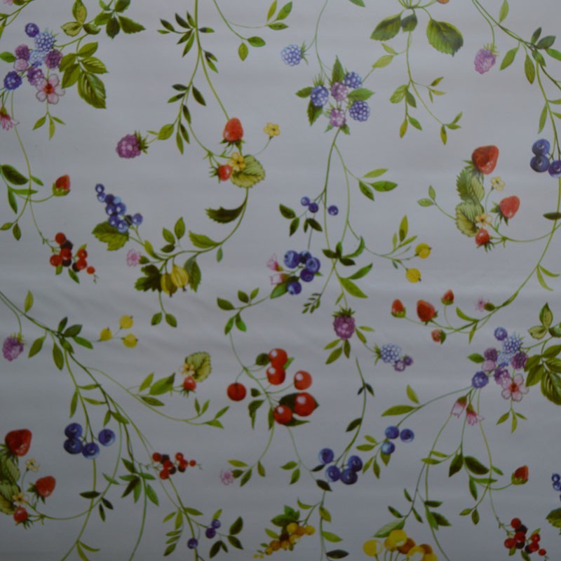 Toile cirée standard avec des fleurs et des fruits sauvages pour un aspect champêtre
