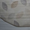 Toile cirée ronde Clarisse, finie par un biais, pour 4 à 6 couverts, avec un motif original et moderne