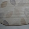 Toile cirée ronde Clarisse, finie par un biais, pour 4 à 6 couverts, avec un motif original et moderne