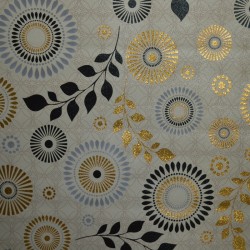 Toile cirée standard avec un motif moderne aux reflets dorés