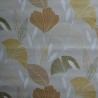 Toile cirée standard en 140 cm de large avec des feuilles de ginkgo sur fond écru