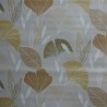 Toile cirée standard en 140 cm de large avec des feuilles de ginkgo sur fond écru