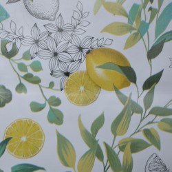 Toile cirée standard en 140 cm de large avec de magnifiques citrons