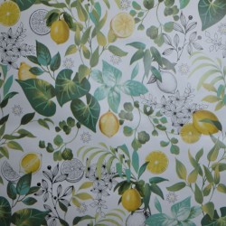 Toile cirée standard en 140 cm de large avec de magnifiques citrons