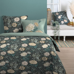 Amsterdam, parure de lit florale aux grands motifs inspirés des jardins botaniques