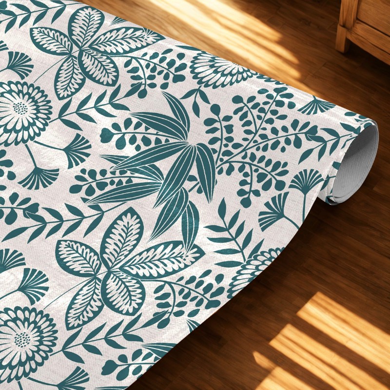 Toile Cirée Clothilde Vert | Au prix de 7,00 € le mètre linéaire