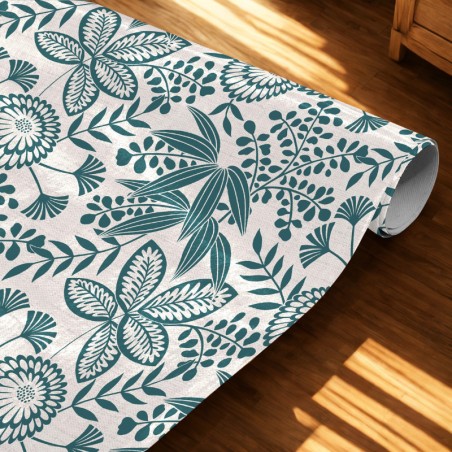 Toile Cirée Clothilde Vert | Au prix de 7,00 € le mètre linéaire