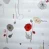 Toile cirée au mètre Aurore, en 140 cm de large, un motif subtil de coquelicots pour un aspect chic et sobre sur votre table