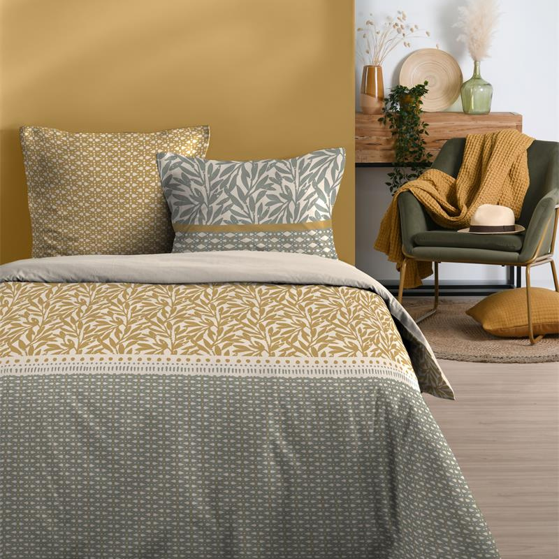 Parure housse de couette 240 X 220 avec 2 taies de 63 X 63 cm, Jaipur