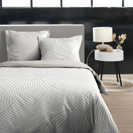 Parure housse de couette 240 X 220 ou 260 X 240 avec 2 taies de 63 X 63 cm, Oslo