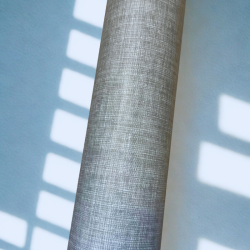 Tissu laminé au mètre Milo, une nappe grise texturée au style naturel et chic