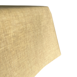 Tissu laminé au mètre Milo jaune, une nappe jaune texturée au style naturel et chic