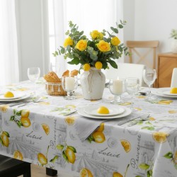Toile cirée au mètre Solène, en 160 cm de large, de magnifiques citrons