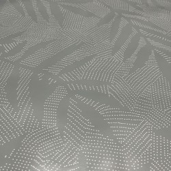 Toile cirée au mètre Salva, en 180 cm de large, motif végétal graphique dans un vert subtil et apaisant