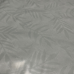 Toile cirée au mètre Salva, en 180 cm de large, motif végétal graphique dans un vert subtil et apaisant