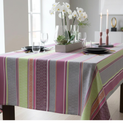 Nappe en jacquard enduit avec des couleurs acidulées