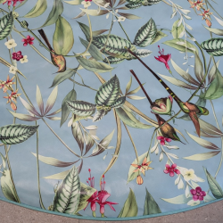 Toile cirée ronde Ø 150 Lya, élégance botanique et douceur naturelle sur votre table...
