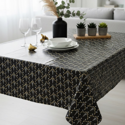 Toile cirée au mètre Josephine, un motif élégant d'inspiration art déco.