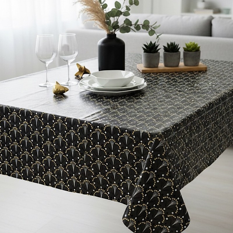 Toile cirée au mètre Josephine, un motif élégant d'inspiration art déco.