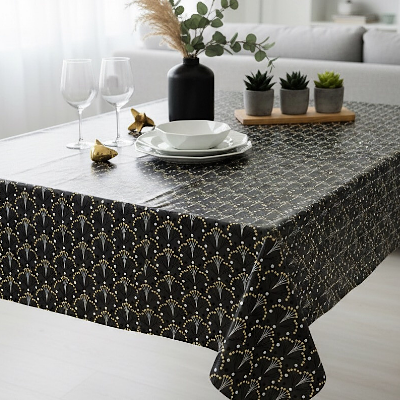 Toile cirée au mètre Josephine, un motif élégant d'inspiration art déco.