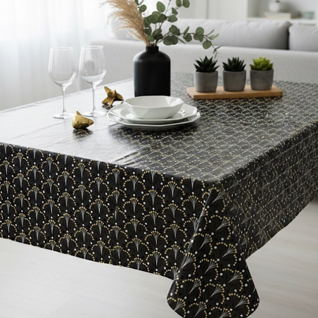 Toile cirée au mètre Josephine, un motif élégant d'inspiration art déco.