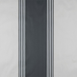 Tissu enduit au mètre Oscar, un bayadère à rayures anthracite et écru