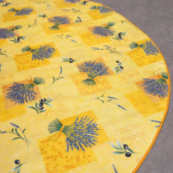 Toile cirée ronde Ø 160 Léonie, ambiance provençale chaleureuse et conviviale