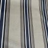 Tissu enduit rayé bleu - Dralon traité Téflon anti-UV