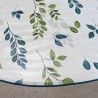 Toile cirée ronde Ø 175 Cesar aux motifs de branches et feuillages
