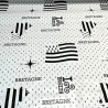 Toile cirée Esprit Bretagne noir et blanc, un motif graphique