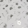 Toile cirée Fleurs délicates noir et blanc