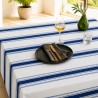 Toile cirée Rayures marines bleues