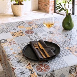 Toile cirée Carreaux carreaux de ciment multicolores