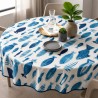 Toile cirée motif poissons bleus esprit bord de mer