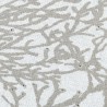 Tissu enduit de Savoie, un élégant motif de coraux gris clair sur fond écru