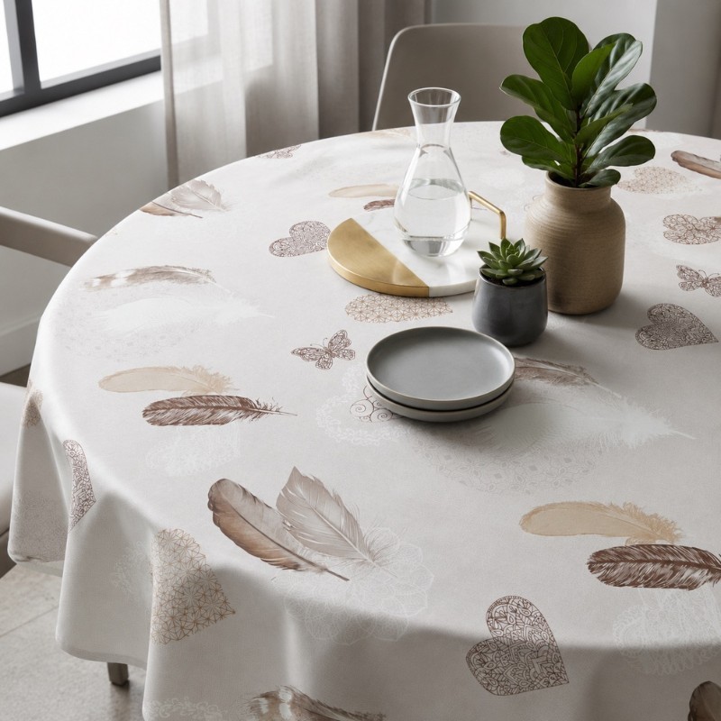 Toile cirée ronde 180