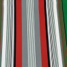 Toile cirée Rayures vertes et rouges