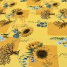 Toile cirée Tournesols sur fond jaune soleil