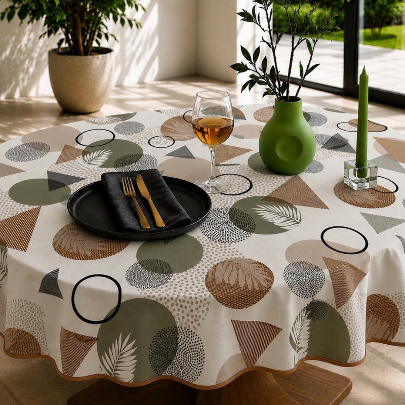 Toile cirée ronde