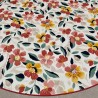 Toile cirée motif floral multicolore
